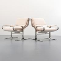 Pair of Lounge Chairs, Manner of Milo Baughman - Sold for $1,625 on 01-29-2022 (Lot 440).jpg